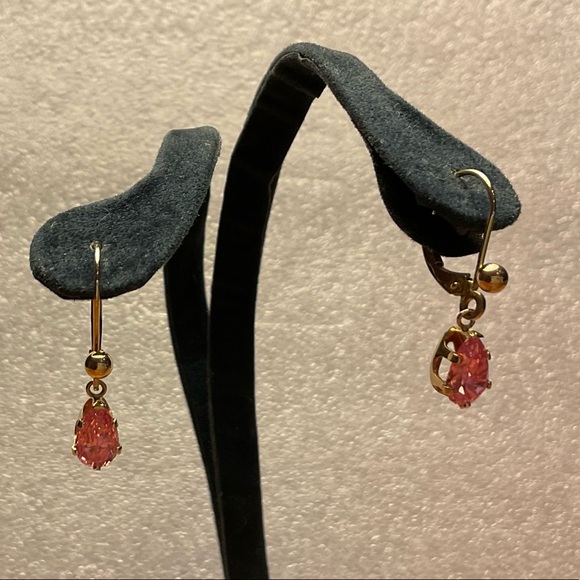 Jewelry - 14KT Pink Sapphire pierced earrings